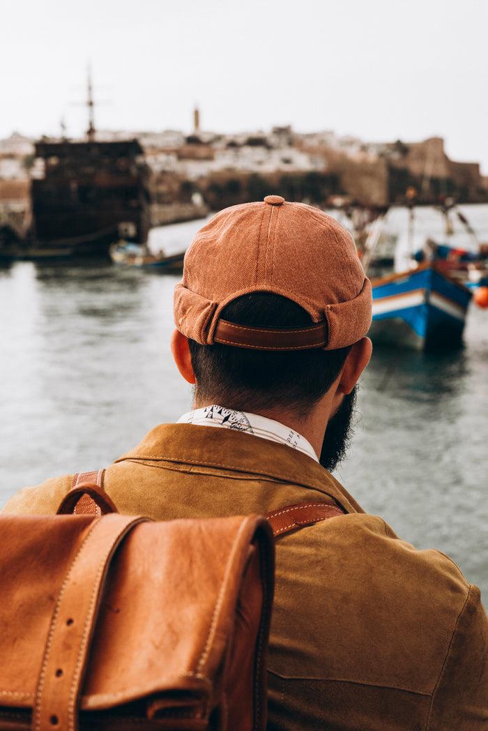 béton ciré Béton Ciré chapeau de marin Miki en brique bretonne délavée en denim fabriqué au Portugal