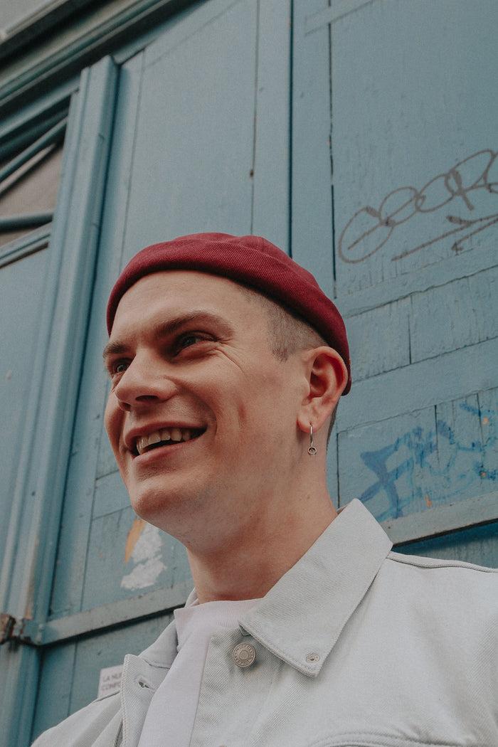 Béton Ciré MIKI DOCKER HAT MOLESKIN BURGUNDY