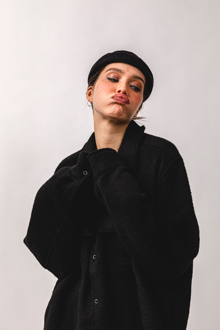 béton Ciré Bonnet Docker Miki Denim Noir | Béton Ciré