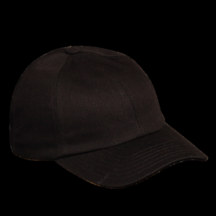 Béton Ciré CASQUETTE DE BASEBALL COURBÉE EN DENIM NOIR