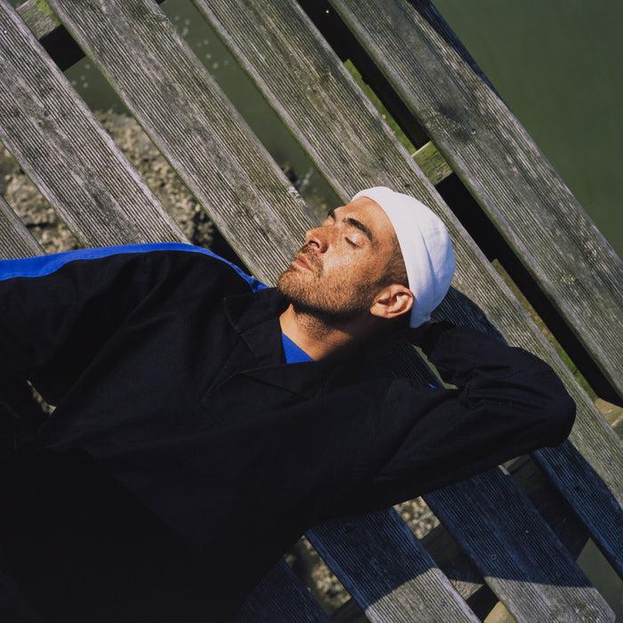 béton ciré Chapeau de marin Miki de Bretagne blanc en coton Béton Ciré fabriqué au Portugal