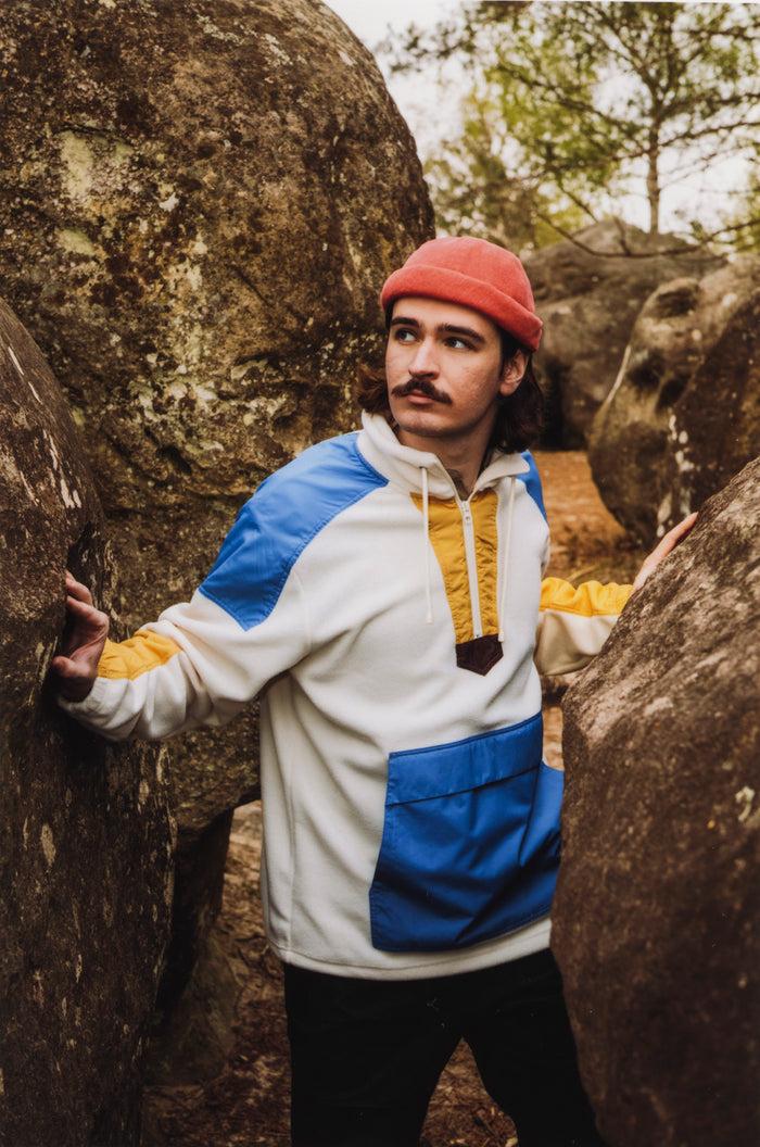 béton ciré Chapeau de marin Miki de Bretagne rouge en coton Béton Ciré fabriqué au Portugal