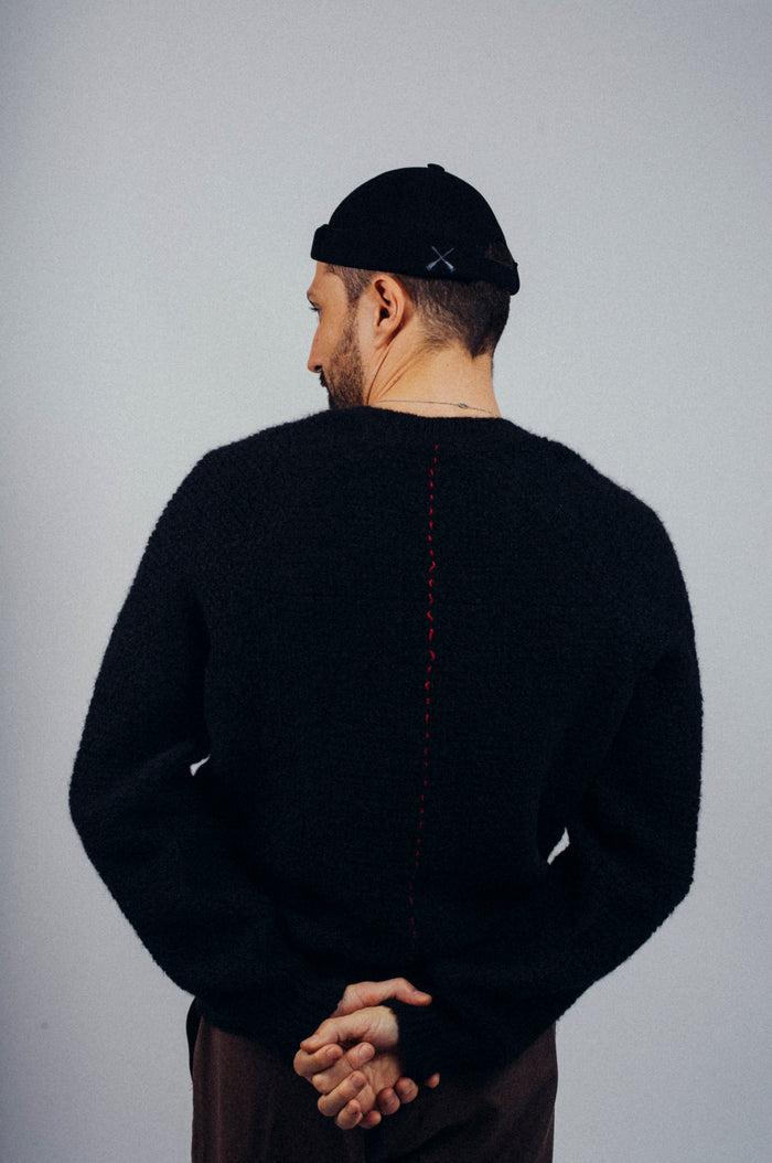 béton ciré Chapeau docker Miki de Bretagne française cuir nubuck noir fabriqué au Portugal