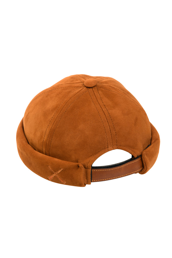 Béton Ciré Chapeau Docker Miki De Bretagne Française En Cuir Nubuck Fabriqué Au Portugal