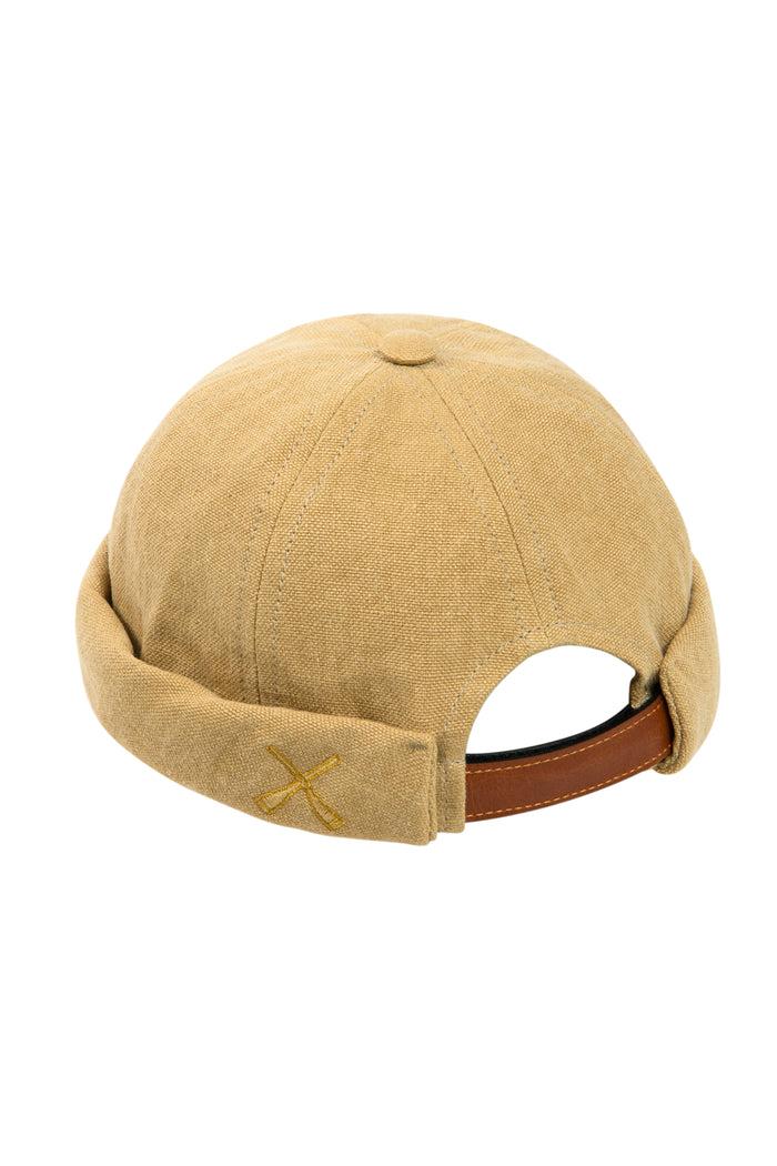 Béton Ciré Chapeau Docker Miki Pour Homme Et Femme Sésame Lin Fabriqué Au Portugal
