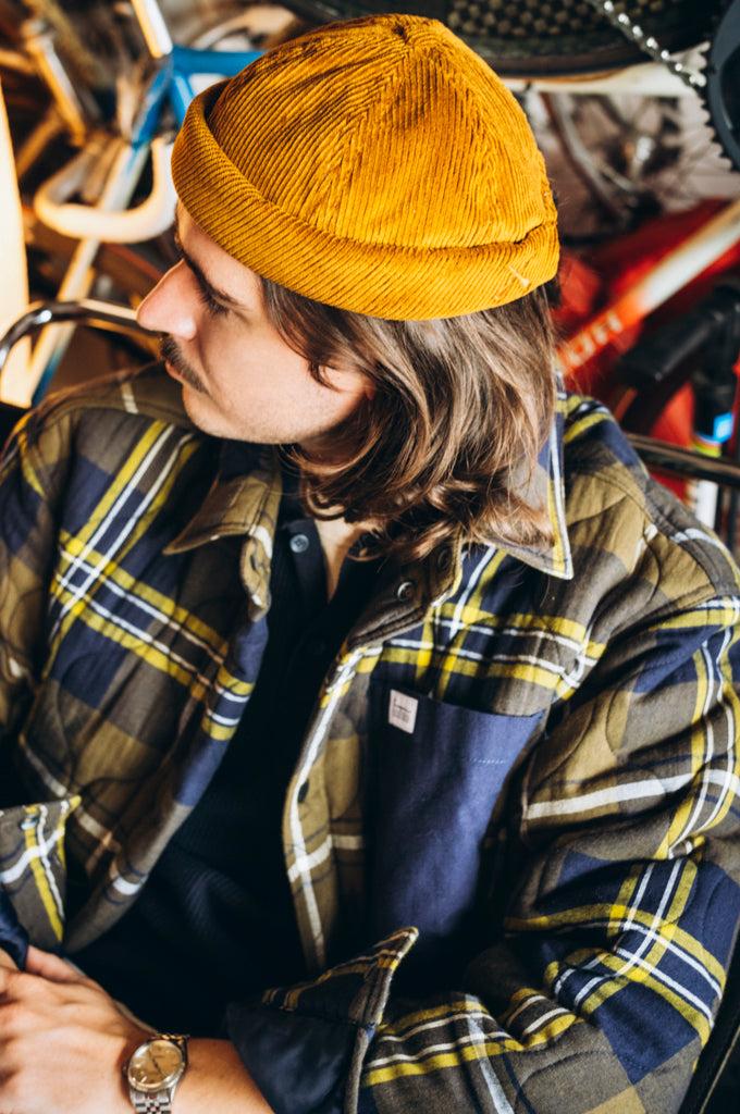 béton ciré Chapeau marin Miki de Bretagne camel en velours côtelé Béton Ciré fabriqué au Portugal