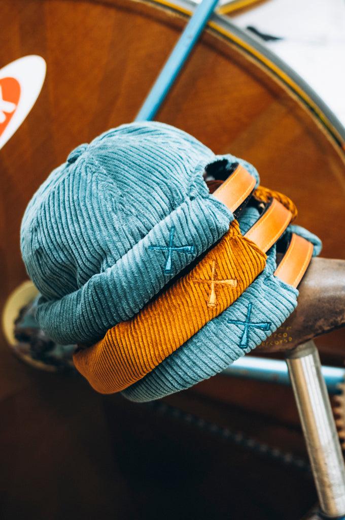 béton ciré Chapeau marin Miki de Bretagne camel en velours côtelé Béton Ciré fabriqué au Portugal