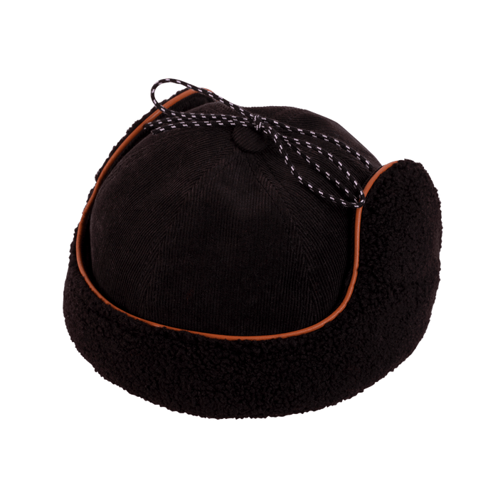 Béton Ciré CHAPEAU RUSSE CHAPKA VELOURS NOIR & POLAIRE
