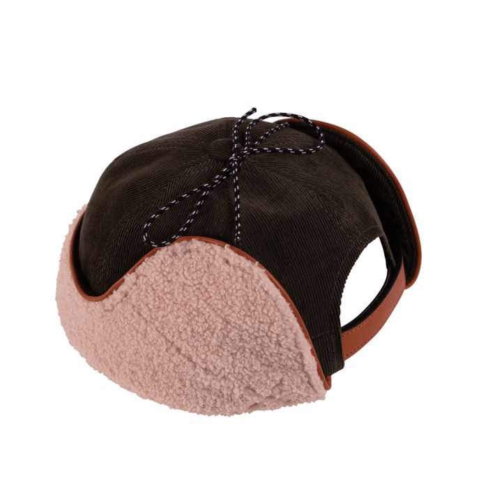 Béton Ciré CHAPEAU RUSSE CHAPKA VERT OLIVE VELOURS & POLAIRE