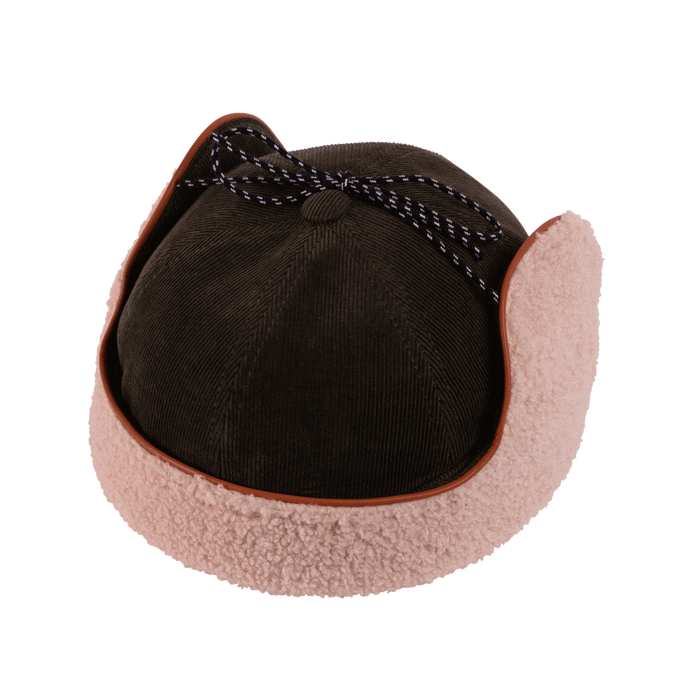 Béton Ciré CHAPEAU RUSSE CHAPKA VERT OLIVE VELOURS & POLAIRE