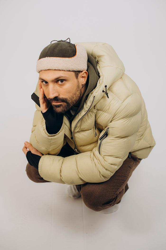 béton ciré CHAPEAU RUSSE CHAPKA VERT OLIVE VELOURS &AMP; POLAIRE