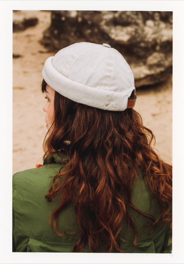 béton ciré chapeaux docker pour hommes et femmes crème en chanvre naturel et coton fabriqués au Portugal