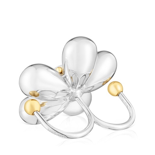 Tous Bague Double Bicolore Et Perle De Culture Daisy