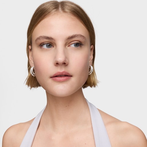 Tous Boucles D’oreilles Anneaux En Argent 26 mm Duna