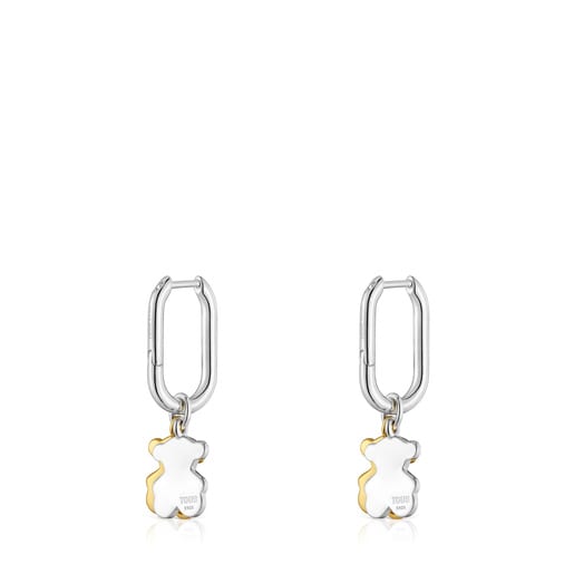 Tous Boucles D’oreilles Anneaux Motif Ourson Bicolores Petites Sweet Dolls
