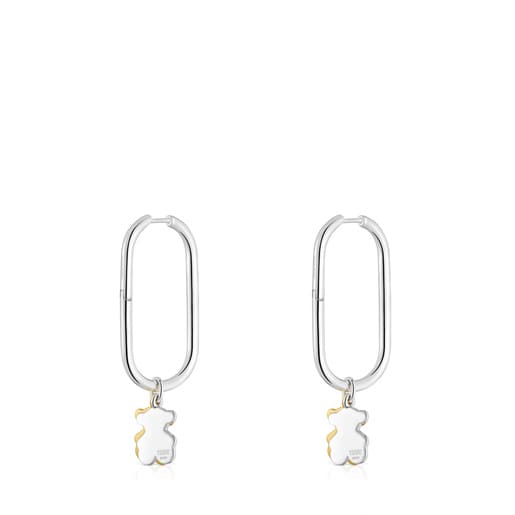 Tous Boucles D’oreilles Anneaux Motif Ourson Bicolores Sweet Dolls