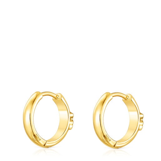 Tous Boucles D’oreilles Anneaux Ourson TOUS Basics En Argent Vermeil