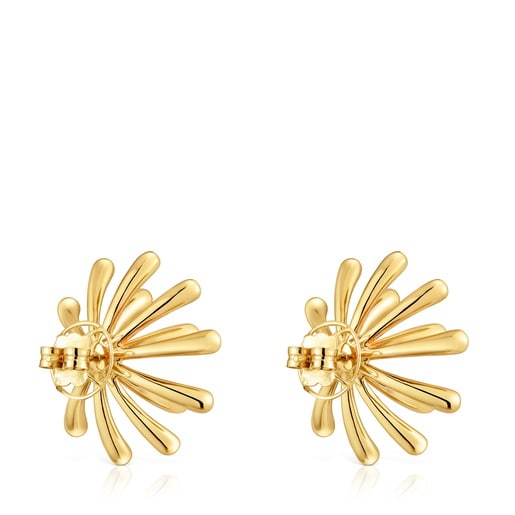 Tous Boucles D’oreilles En Argent Plaqué Or 18 ct 28 mm TOUS Garden