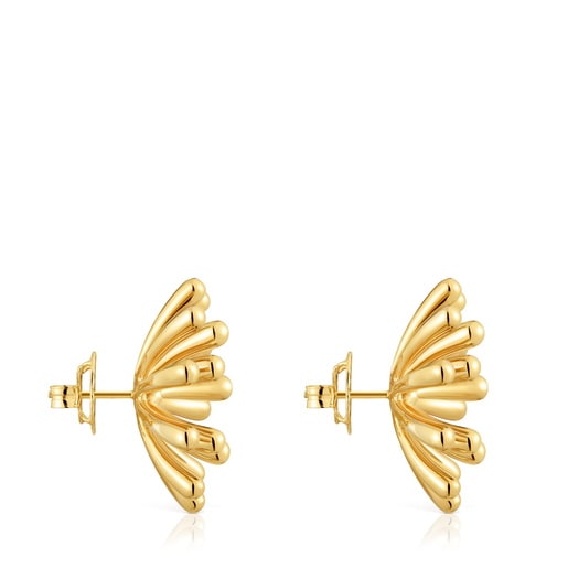 Tous Boucles d’oreilles en argent plaqué or 18 ct 28 mm TOUS Garden