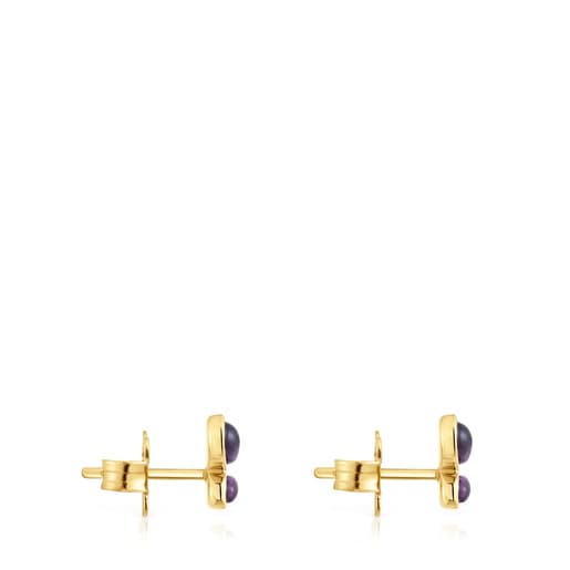 Tous Boucles d’oreilles en argent plaqué or 18 ct et améthyste Daisy Tous Boucles d’oreilles en argent plaqué or 18 ct et améthyste Daisy