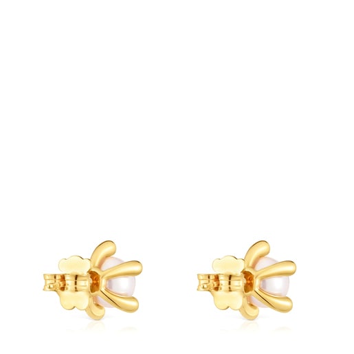 Tous Boucles D’oreilles En Argent Plaqué Or 18 ct Et Perles De Culture TOUS Garden