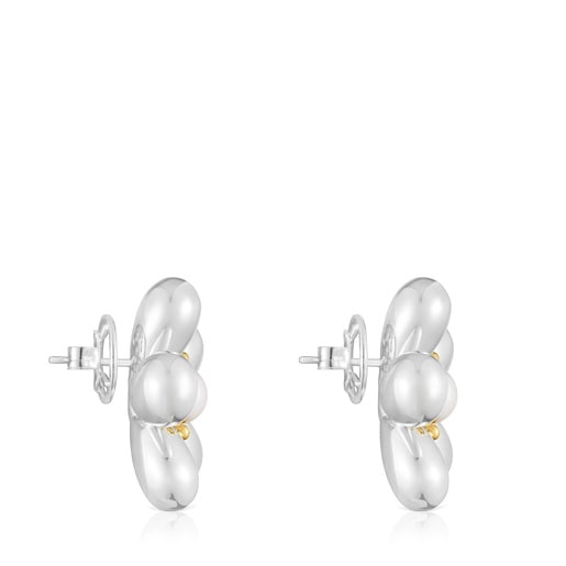 Tous Boucles d’oreilles fleur bicolores et perles de culture 27 mm Daisy