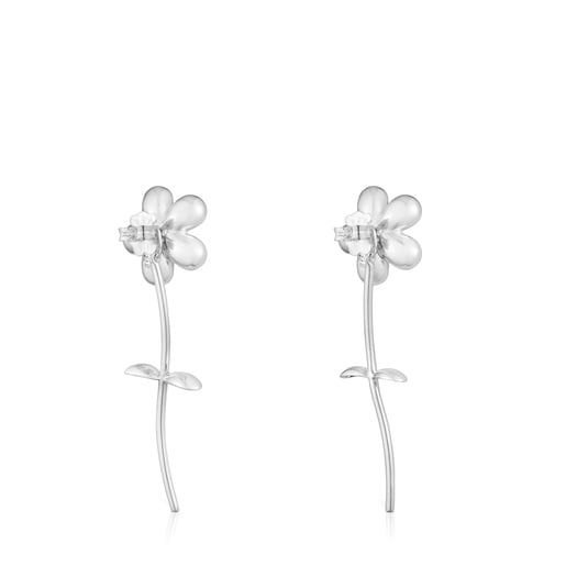 Tous Boucles D’oreilles Fleur Bicolores Longues Daisy