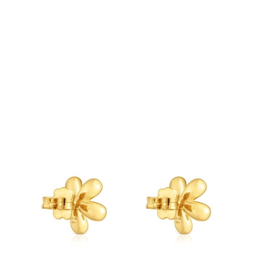 Tous Boucles D’oreilles Fleur En Argent Plaqué Or 18 ct Daisy
