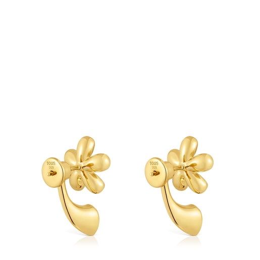 Tous Boucles D’oreilles Fleur En Argent Plaqué Or 18 ct Et Améthyste Daisy