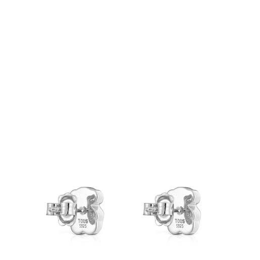 Tous Boucles D’oreilles Ourson En Argent Et Onyx 10 mm TOUS Icon Color