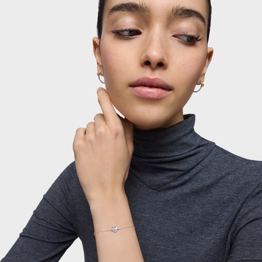 Tous Bracelet Chaîne En Argent Motif Cœur Garden Of Love