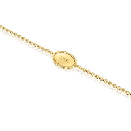 Tous Bracelet Chaîne En Argent Plaqué Or 18 ct Plaque TOUS Mom