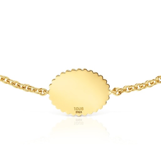 Tous Bracelet Chaîne En Argent Plaqué Or 18 ct Plaque TOUS Mom