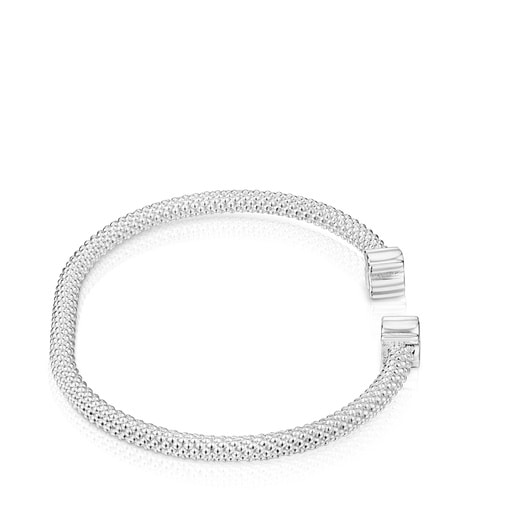 Tous Bracelet manchette en argent motifs ourson 7 mm Icon Mesh