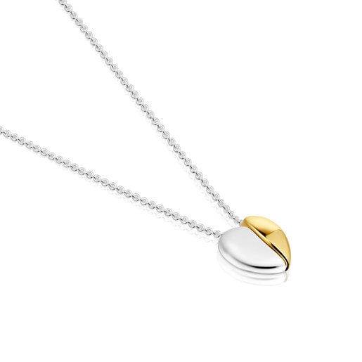 Tous Collier Double Cœur Bicolore Court My Other Half