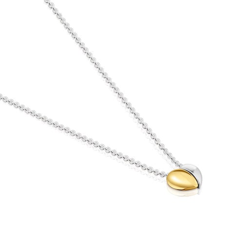 Tous Collier Double Cœur Bicolore Petit Court My Other Half
