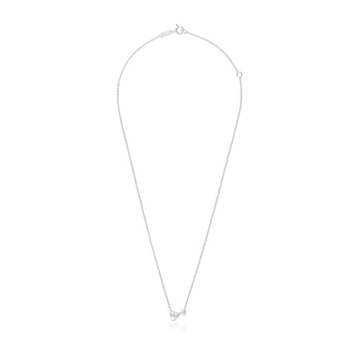 Tous Collier en argent motifs cœur court Garden of Love