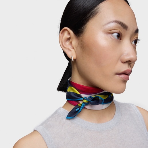 Tous Foulard Carré Bleu Marine Petit TOUS Summer Daisies