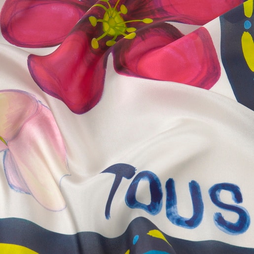 Tous Foulard carré bleu marine petit TOUS Summer Daisies