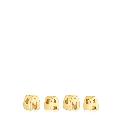 Tous Pack charms en argent plaqué or 18 ct TOUS Mama