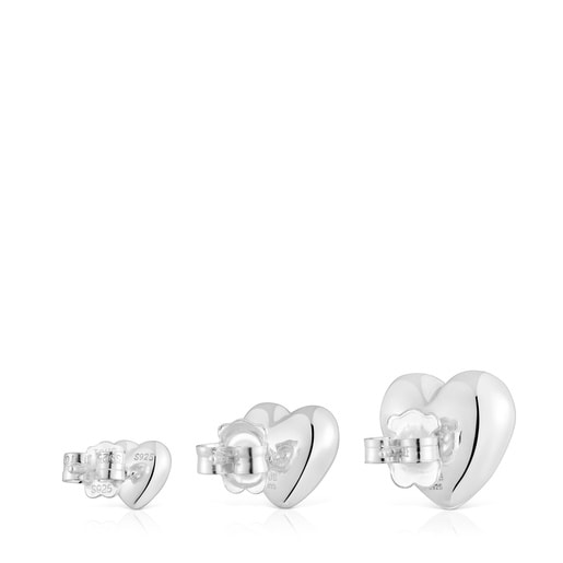 Tous Pack De Boucles D’oreilles En Argent Cœur Garden Of Love