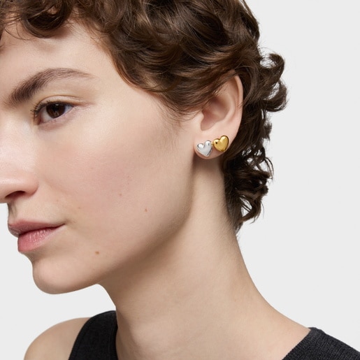 Tous Pack De Boucles D’oreilles En Argent Cœur Garden Of Love