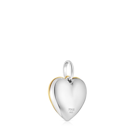 Tous Pendentif Double Cœur De Deux Couleurs Medallions