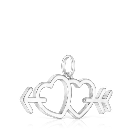 Tous Pendentif en argent motifs flèche/cœur Medallions