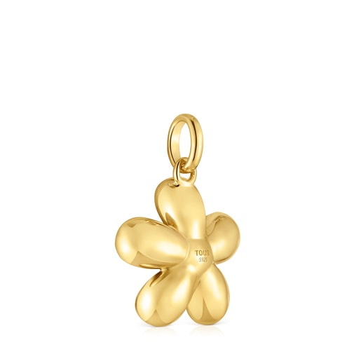 Tous Pendentif Fleur En Argent Plaqué Or 18 ct Daisy
