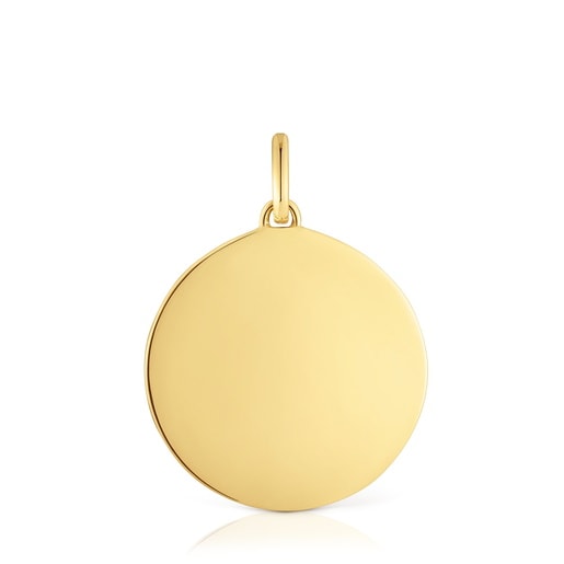 Tous Pendentif Médaille En Argent Plaqué Or 18 ct Et Pierres Précieuses Daisy