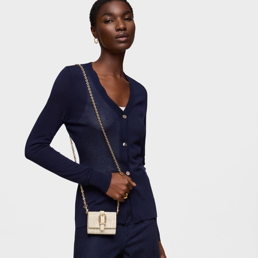 Tous Porte-monnaie Et Porte-cartes Accroché Beige TOUS Buckles Silhouette