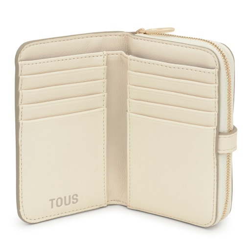 Tous Portefeuille Long Beige TOUS Buckles Silhouette