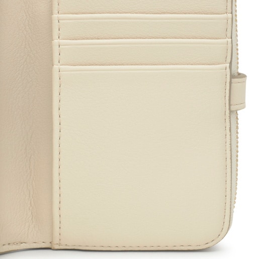 Tous Portefeuille Long Beige TOUS Buckles Silhouette