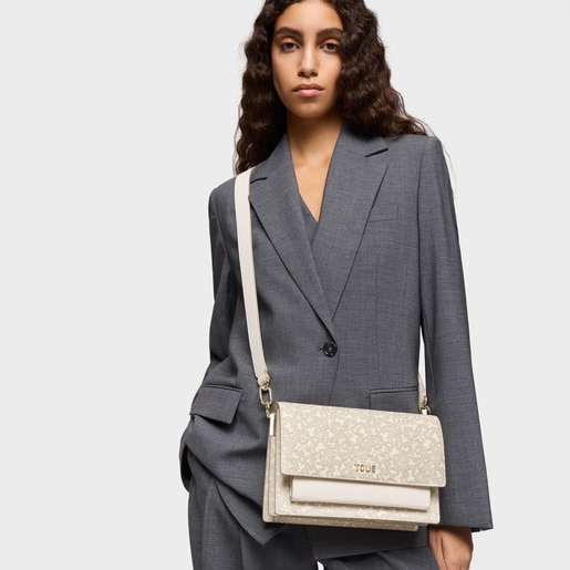 Tous Sac à Bandoulière Audree Beige Moyen Kaos Mini Lines